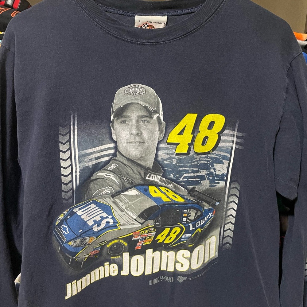 2008 NASCAR Jimmie Johnson #48 Navy Graphic T-Shirt